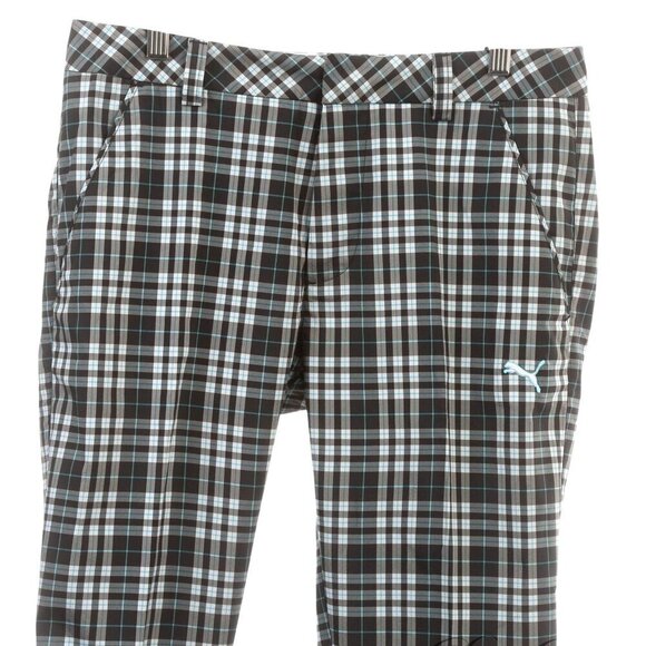 Puma Mens Plaid Checked Stretch Tartan Stretch Golf Pants 30 X 30 NWT MSRP $90 - Picture 2 of 8
